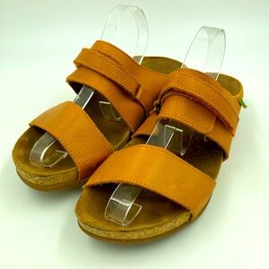El Naturalista Zumaia Curry Carrot Orange Leather Sandals EU 38 US 7